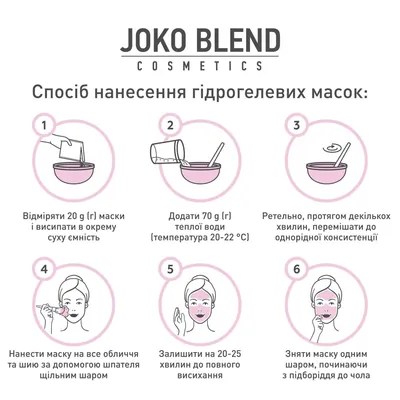 Маска для обличчя Joko Blend гідрогелева Beta-Carotene Calendula, 20 г