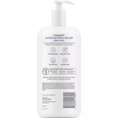Средство для тела Cetaphil Moisturizing Relief Body Wash увлажняющее для очищения сухой и чувствительной кожи, 591 мл