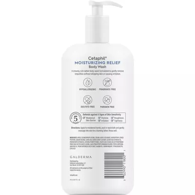 Засіб для тіла Cetaphil Moisturizing Relief Body Wash зволожуючий для очищення сухої та чутливої шкіри, 591 мл