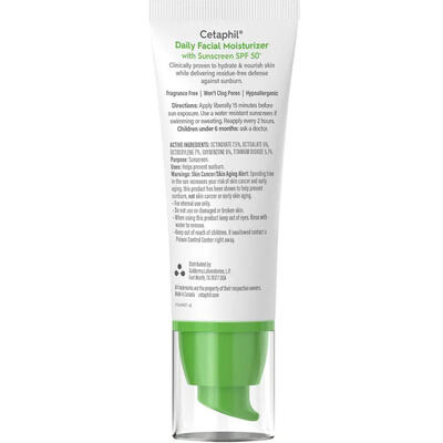 Крем для лица Cetaphil Daily Facial Moisturizer увлажняющий ежедневный SPF 50, 50 мл