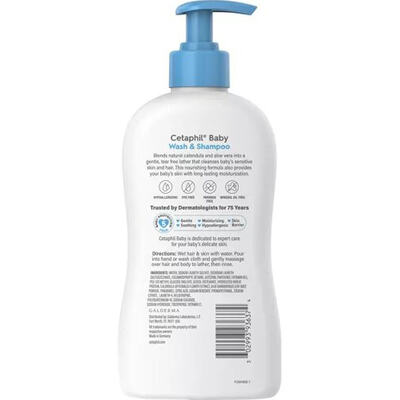 Гель-шампунь дитячий Cetaphil Baby Wash & Shampoo з календулою, 399 мл