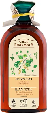 Шампунь Green Pharmacy Березові бруньки і касторове масло проти лупи, 350 мл