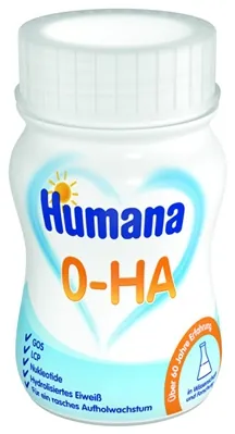 Суміш рідка молочна Humana 0-HA гіпоалергенна з LC PUFA, пребіотиками і нуклеотидами для недоношених і дітей з малою вагою з народження, 90 мл