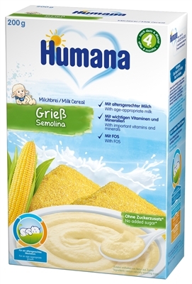 Каша молочная Humana кукурузная для детей с 4 месяцев, 200 г
