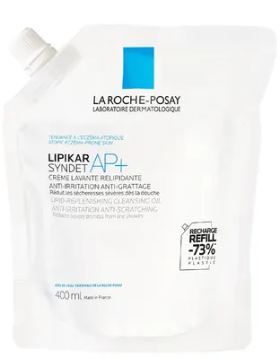 Крем-гель для обличчя і тіла La Roche-Posay Lipikar Syndet AP+ очищующий, для дуже сухої шкіри, змінний блок, 400 мл