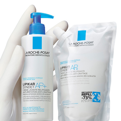 Крем-гель для обличчя і тіла La Roche-Posay Lipikar Syndet AP+ очищующий, для дуже сухої шкіри, змінний блок, 400 мл