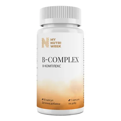Вітамін B-комплекс MyNutriWeek B-Complex, 60 капсул