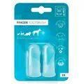 Зубна щітка на палець M-Pets Finger Toothbrush для котів та собак, біла, 2 штуки
