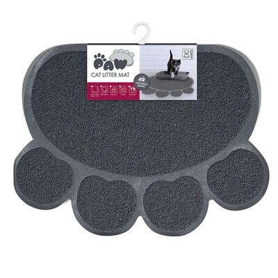 Килимок M-Pets Paw Cat Litter Mat для котячого туалету, сірий, 60х40 см