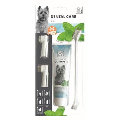 Набор по уходу за зубами M-Pets Dental Care Set для собак с зубной пастой со вкусом мяты