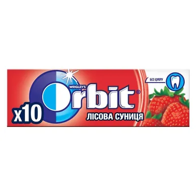 Жувальна гумка Orbit без цукру лісова суниця, 14 г