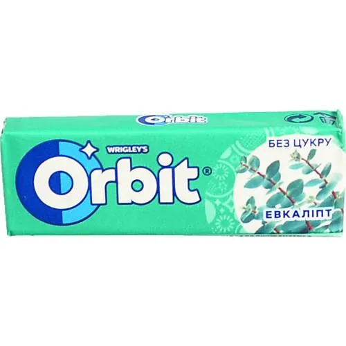 Жувальна гумка Orbit без цукру евкаліпт, 14 г