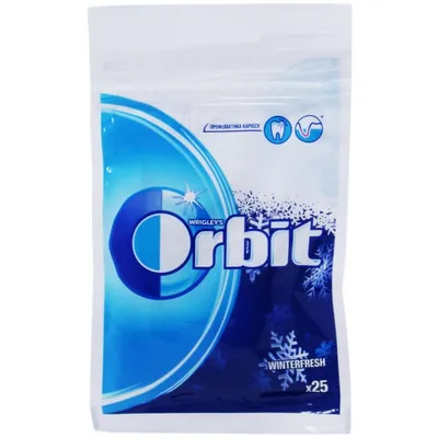 Жувальна гумка Orbit Winterfresh без цукру з ароматом ментолу, 25 штук