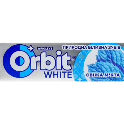 Жувальна гумка Orbit White без цукру свіжа м'ята, 14 г