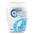 Жувальна гумка Orbit White без цукру свіжа м'ята, банка, 46 штук
