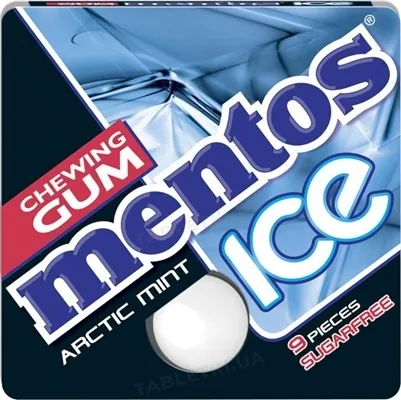 Жувальна гумка Mentos Ice Arctic mint без цукру арктична м'ята, 12,9 г