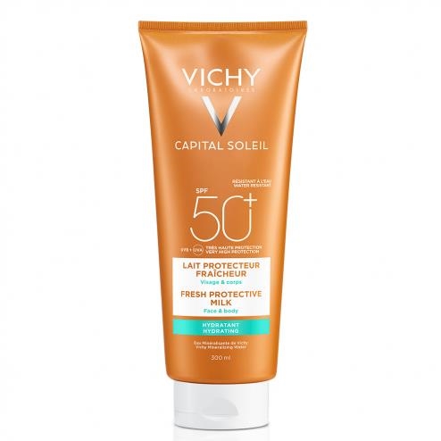 Молочко солнцезащитное Vichy Capital Soleil увлажняющее для лица и тела, SPF 50+, 300 мл