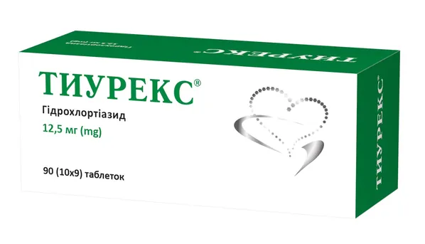 Тиурекс таблетки по 12.5 мг №90 (10х9)