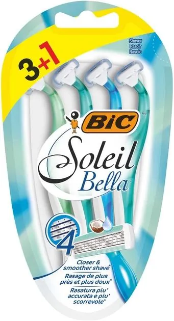 Набір бритв без змінних картриджів Bic Soleil Bella, 3+1 шт