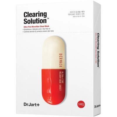 Маска для обличчя Dr.Jart+ Dermask Micro Jet Clearing Solution із саліциловою кислотою очисна, 5 шт х 27 г