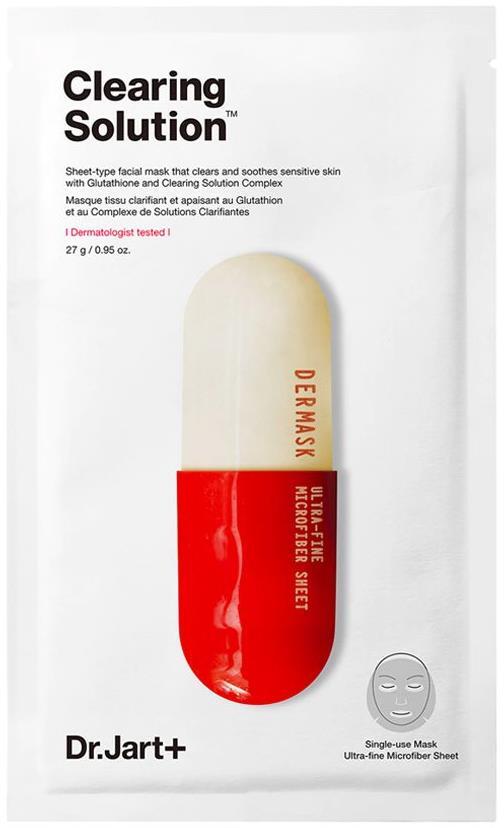 Маска для обличчя Dr.Jart+ Dermask Micro Jet Clearing Solution із саліциловою кислотою очисна, 5 шт х 27 г