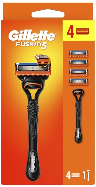 Бритва Gillette Fusion5 + 4 сменных картриджа