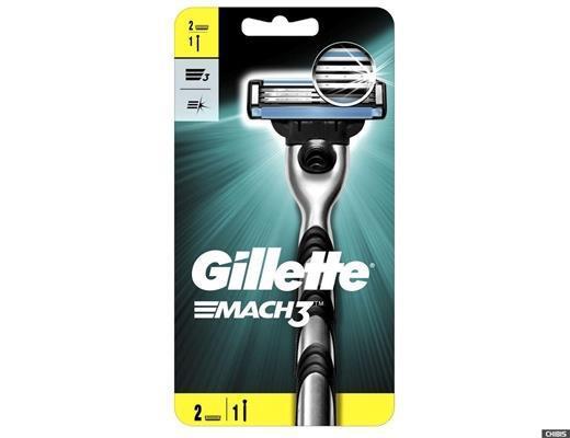 Бритва Gillette Mach 3 с 2 сменными картриджами