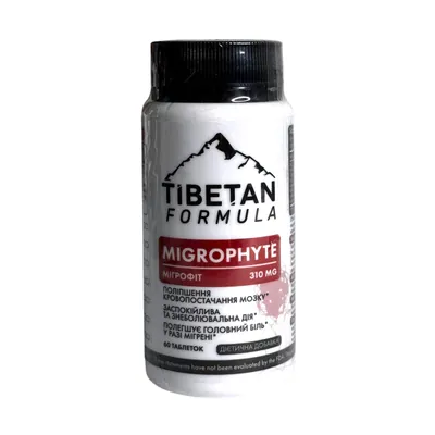 Мігрофіт Tibetan formula, 60 таблеток