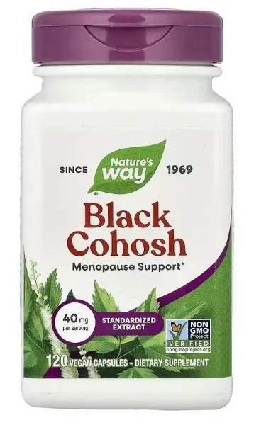 Клопогону корінь (Циміцифуга) Nature's Way Black Cohosh Root 40 мг, 120 вегетаріанських капсул