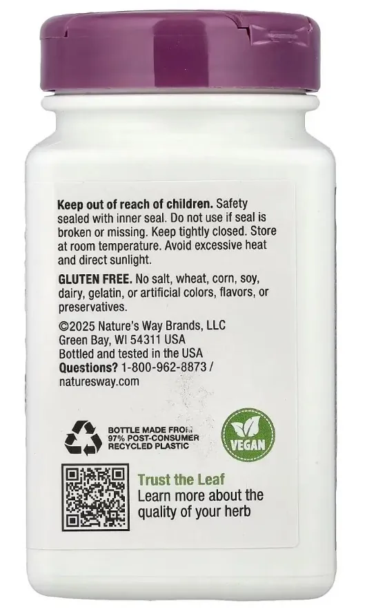 Клопогону корінь (Циміцифуга) Nature's Way Black Cohosh Root 40 мг, 120 вегетаріанських капсул