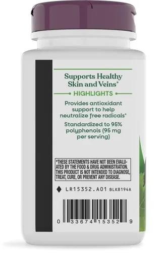 Екстракт виноградних кісточок Nature's Way Grape Seed Extract 100 мг, 60 вегетаріанських капсул