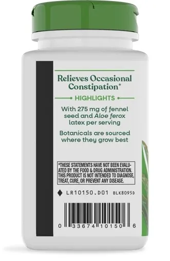 Алое вера з фенхелем Nature's Way Aloelax with Fennel Seed 140 мг, 100 вегетаріанських капсул