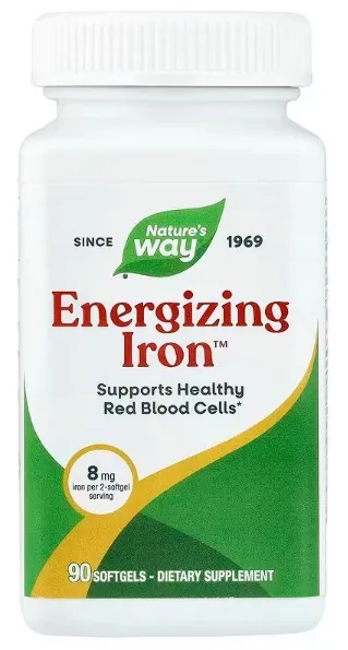 Залізо енергетичне Nature's Way Energizing Iron, 90 гелевих капсул