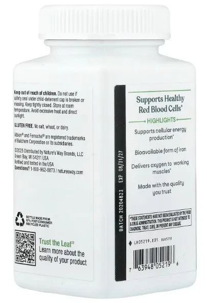 Залізо енергетичне Nature's Way Energizing Iron, 90 гелевих капсул