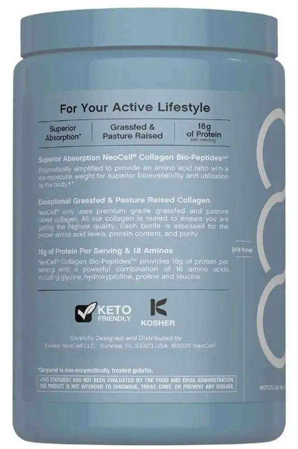 Біо-пептиди колагенового протеїну NeoCell Collagen Protein Bio-Peptides без смаку, 283 г