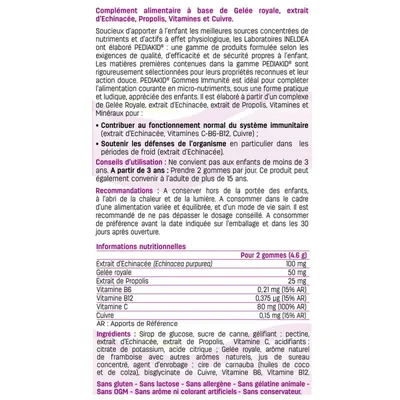 Педіакід PEDIAKID Gommes Immunite Ведмежуйки Імунітет жувальні пастилки №60 у флак.