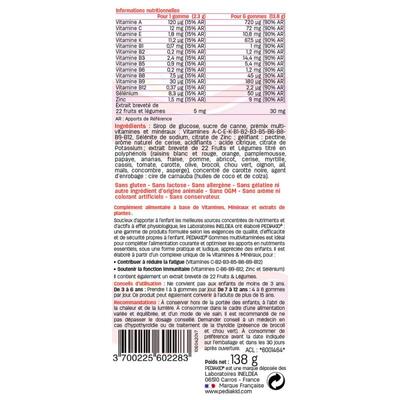 Педиакид PEDIAKID Gommes Multivitaminees Ведмежуйки Мультивитамины жевательные таблетки №60 во флак.