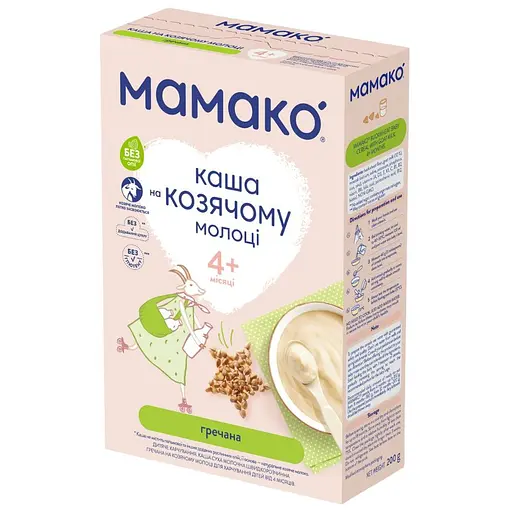 Каша молочная MAMAKO на козьем молоке гречневая с 4 месяцев, 200 г