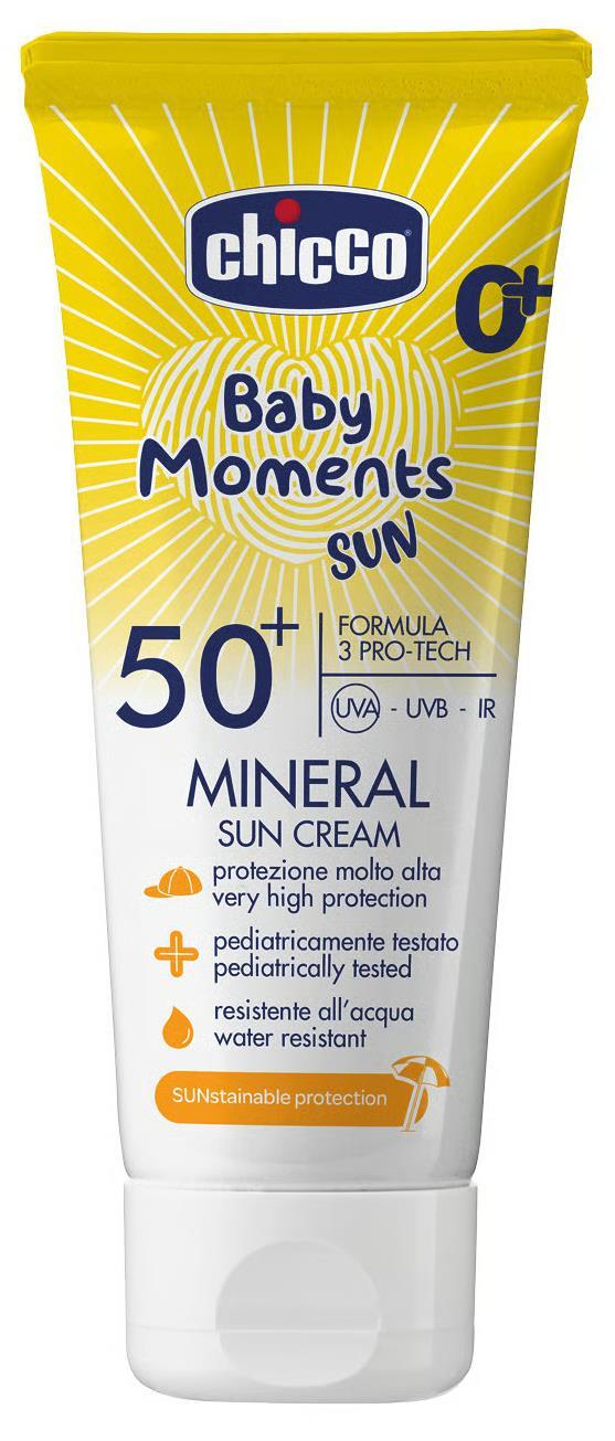 Крем солнцезащитный Chicco SPF50+ минеральный, 75 мл