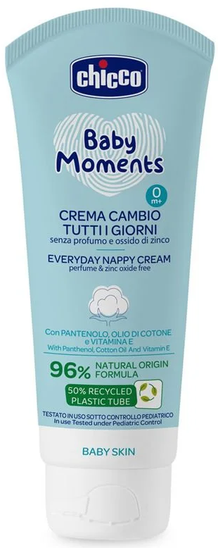 Крем детский Chicco Baby Moments под защитный подгузник с пантенолом, 100 мл