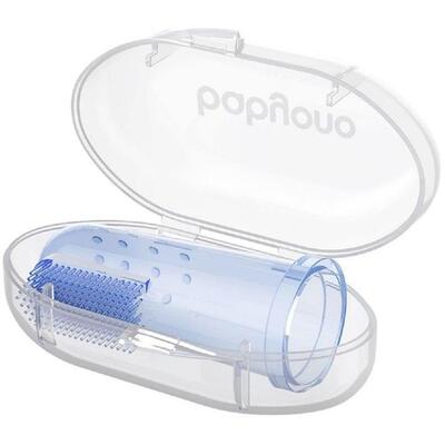 Зубная щетка BabyOno 723/02 с массажем для десен голубая, 1 шт