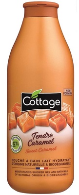 Гель для ванны и душа Cottage Moisturizing Shower Gel And Bath Milk увлажняющий Сладкая карамель, 750 мл