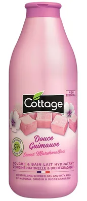 Гель для ванни та душу Cottage Moisturizing Shower Gel And Bath Milk зволожуючий Солодкий зефір, 750 мл