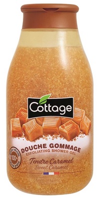 Гель-эксфолиант для душа Cottage Exfoliating Shower Gel With Sugar отшелушивающий с сахаром Сладкая карамель, 270 мл