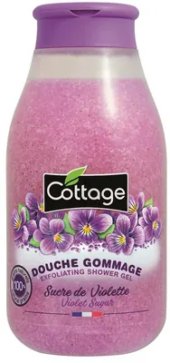 Гель-ексфоліант для душу Cottage Delicious Exfoliating Shower Gel ніжний відлущуючий Фіалка, 270 мл