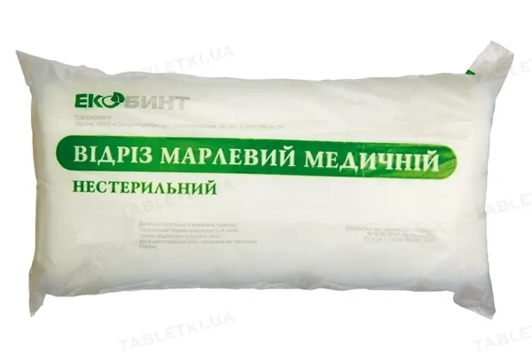 Відріз марлевий нестерильний Екобинт медичний 2 м х 90 см, тип марлі 17