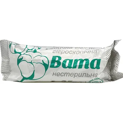 Вата нестерильна Екобинт медична гігроскопічна, ролик, 25 г