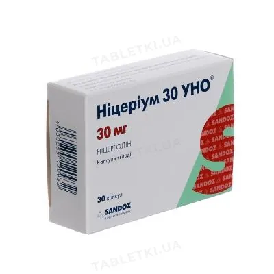 Ніцеріум 30 уно капсули тв. по 30 мг №30 (10х3)