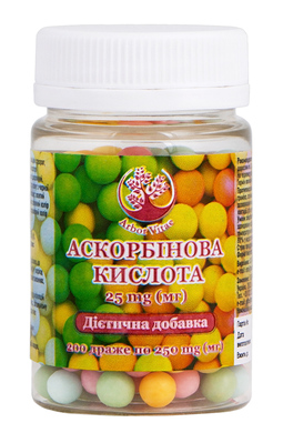 Аскорбиновая кислота Arbor Vitae драже по 25 мг №200