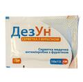 Салфетка антимикробная ДезУн с фурагином 10 см х 13 см, 1 штука